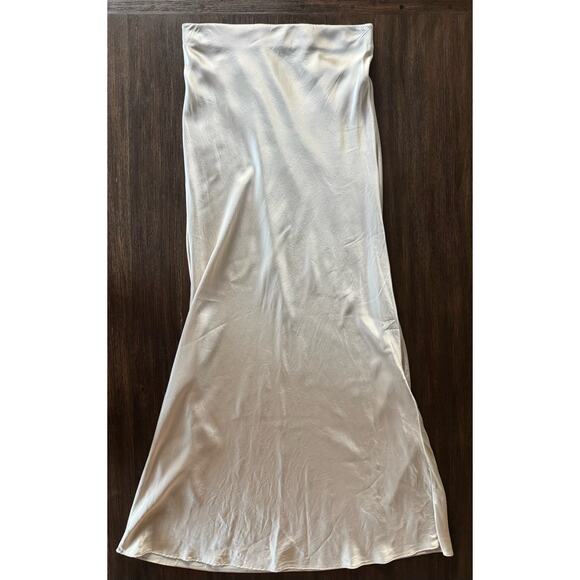 Quince Dresses & Skirts - Quince 100% Washable Silk Maxi Skirt Champagne Womens Small